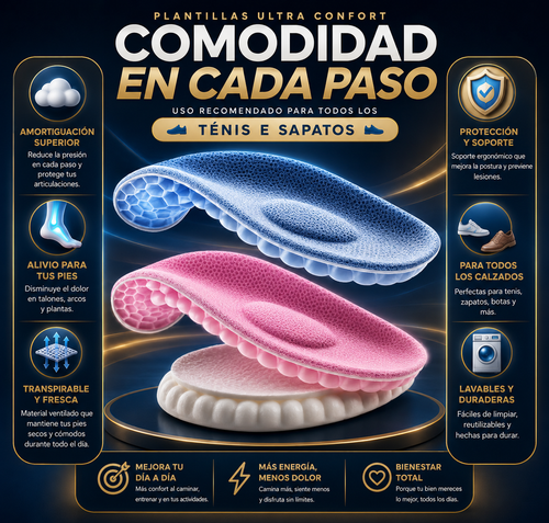 🦶 Plantillas 4D de Máximo Confort y Soporte
