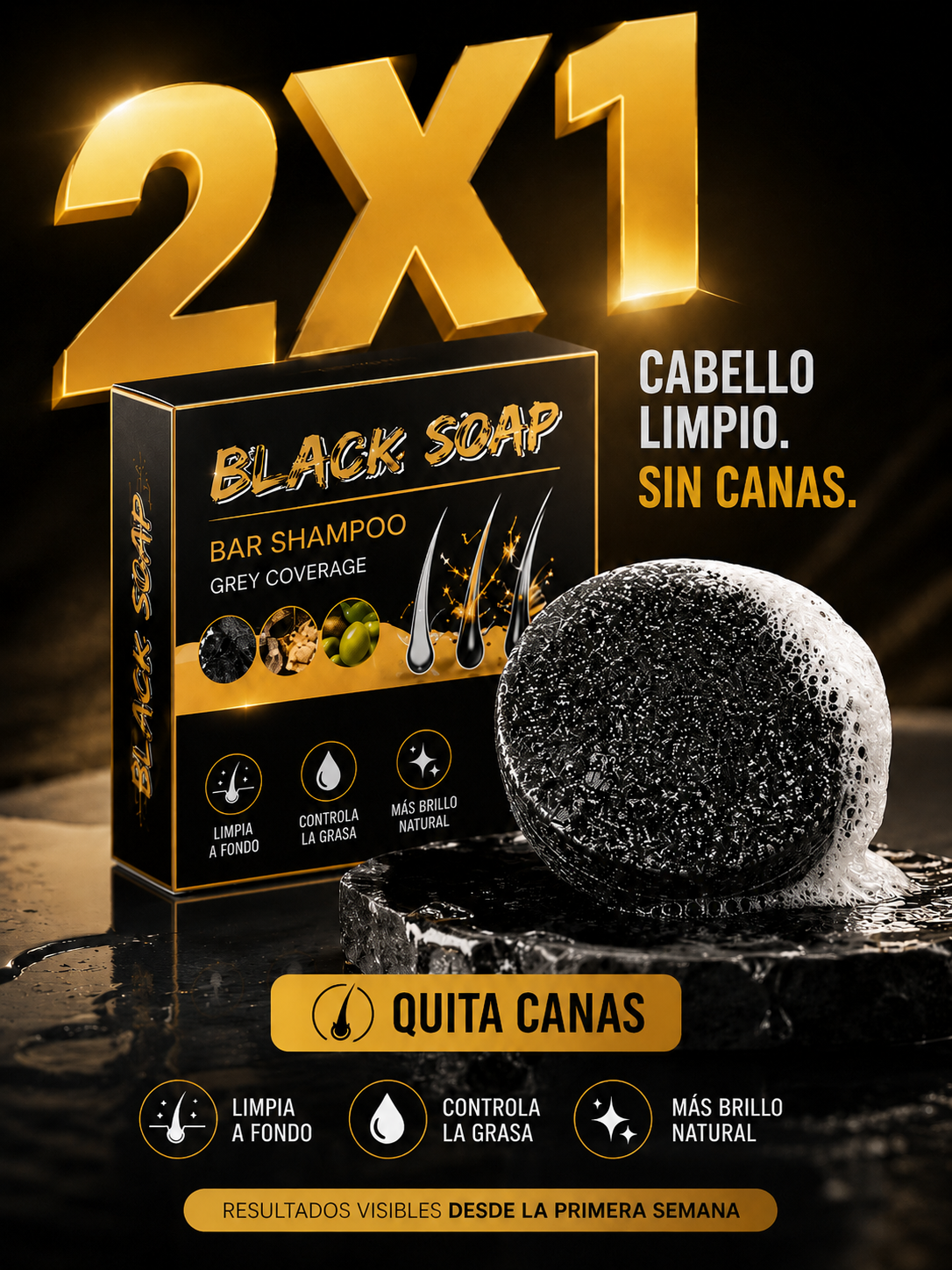 🖤 Black Soap™ | Shampoo Sólido Anticanas